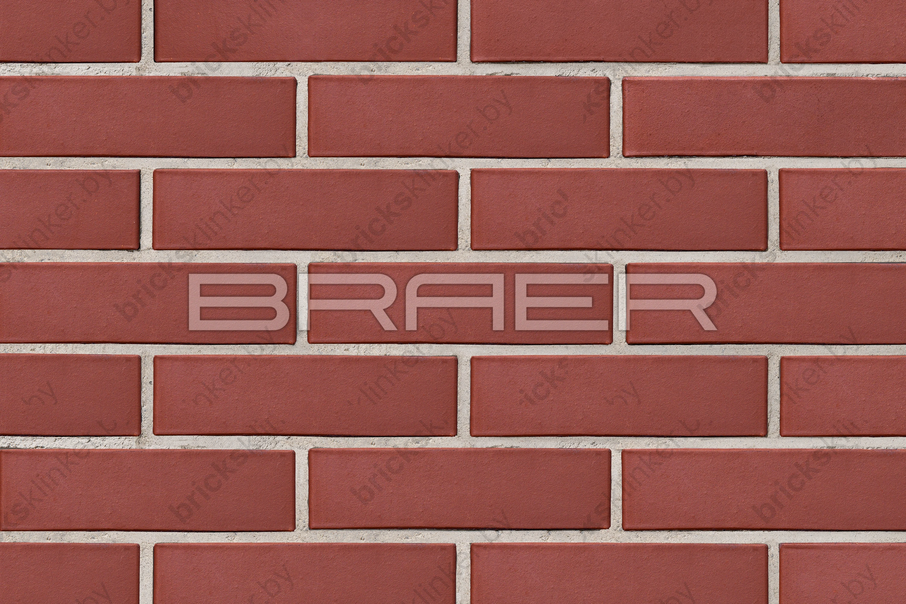 изображение Кирпич лицевой керамический 0,7НФ 250х85х65 Бордо гладкий М150 Braer